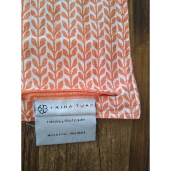 Trina Turk Geometric MCM Embroidered 21"X26" Linen Pillow Covers Desig… - Picture 1 of 4